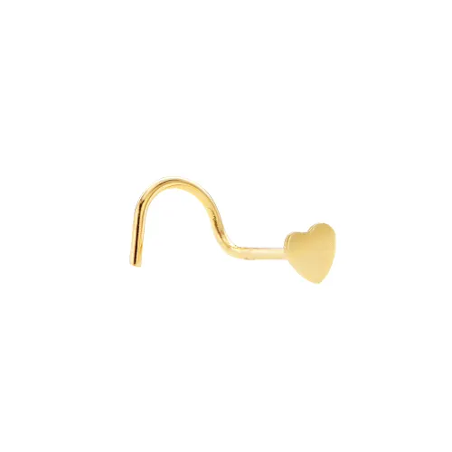 Piercing 3 mm Coração em Ouro 18k