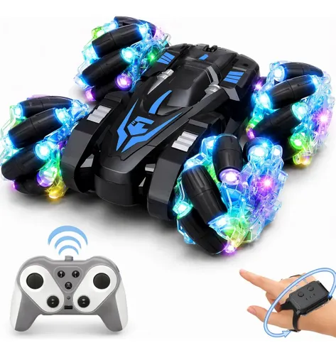 Carrinho de Controle Remoto Maluco Speed Girl Gira 360 Graus Inteligente 9 Funções Rápido Recarregável Menina Kizumba Cor Preto