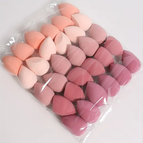 Conjunto de Esponjas de Maquiagem de 7/18 Peças, Adequado para Aplicação de BB Cream Líquido e Pó, Esponja de Maquiagem para Uso Seco e Úmido