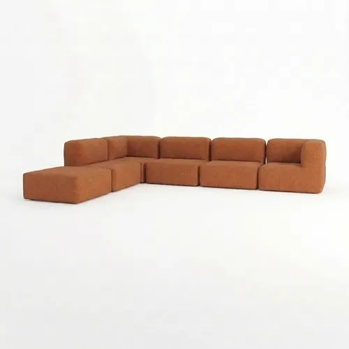 Lounge 6 Puffs Modulares para Canto