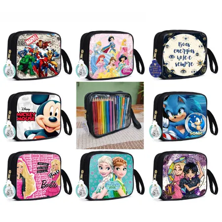Necessaire Multiuso 17x15 Estojo Escolar / Escolha sua Estampa: