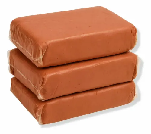 Argila Natural Terracota 3kg para Modelar Atividade Escolar