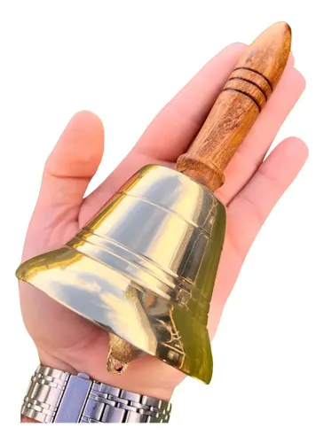 Sino Bronze Cabo Madeira 16cm Artesanato Líder Decorativo e Funcional