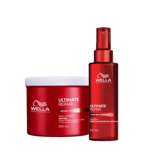 Kit Máscara 500ml e Leave-in 95ml Wella Professionals Ultimate Repair