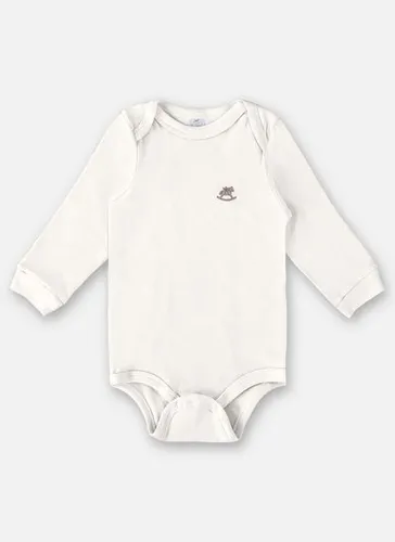 Body Manga Longa Unissex em Suedine Essentials (Off White) Up Baby