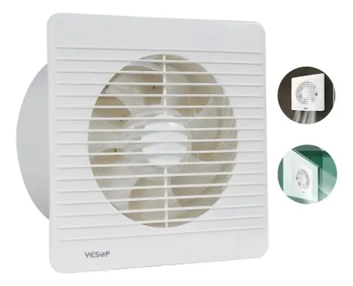 Exaustor para Banheiro Ventilador Silencioso 150mm com Válvula de Retenção Yesop