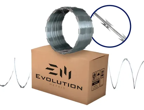Cerca Concertina Simples Evolution Metais 30cm 10m Galvalume