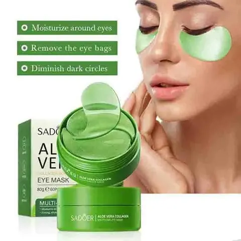60 pçs aloe vera colágeno máscara de olho anti círculos escuros olhos sacos hidratante anti-rugas remendos para os olhos produtos de cuidados com a pele