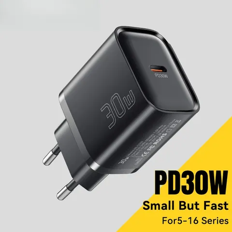 Carregador de Viagem USB-C PD 20W 30W Adaptador de Energia Rápida Compatível com iPhone iPad Dispositivos Móveis