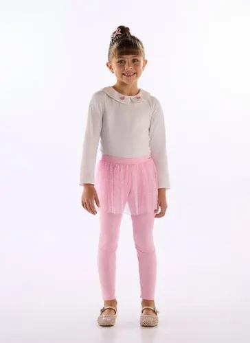 Blusa infantil com gola bordada Branco
