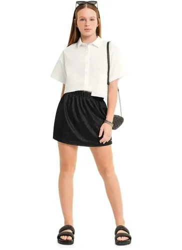 Camisa Cropped Juvenil (Off White) Gloss