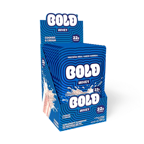 KIT 10 SACHÊS BOLD WHEY COOKIES & CREAM (30g/Un)