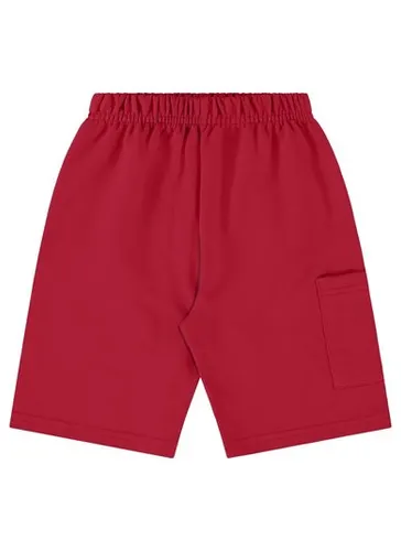 Bermuda Básica para Menino em Moletom (Vermelho) Bee Loop
