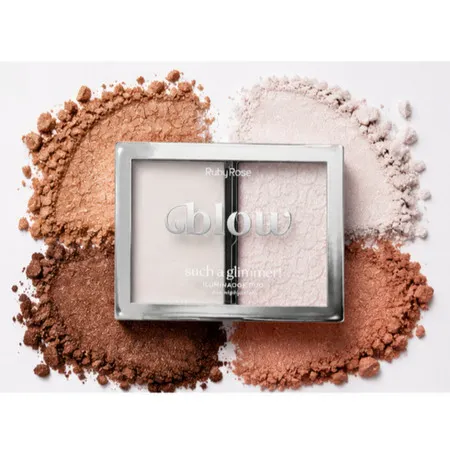 Iluminador Duo Ruby Rose Such a Glimmer! Blow HBM705 Efeito Glow Cintilante Iluminado