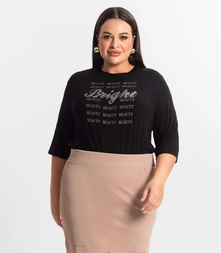 Blusa Feminina Plus Size Manga 3/4 Secret Glam - Moda Feminina e Masculina, Itens para Casa e Mais l Rovitex