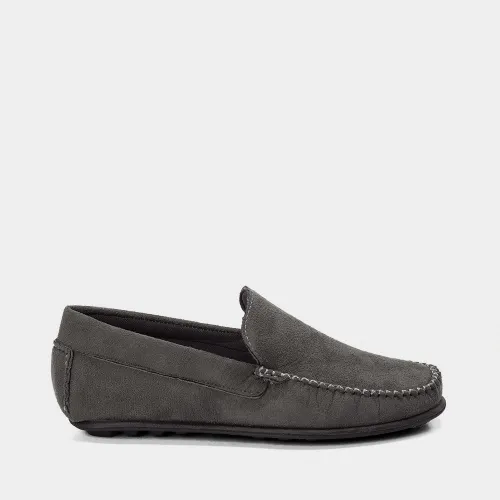 Mocassim Masculino Woche Camurça Cinza