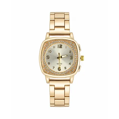 Relógio Feminino Lírio Pearl Gold 35mm - XD Cravejado Premium Blogueira