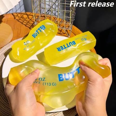 Novo Brinquedo Sensorial Squishy de Manteiga Simulada para Alívio do Estresse, Macio, de Subida Lenta, para Ansiedade, TDAH, Autismo, Presente para Adultos