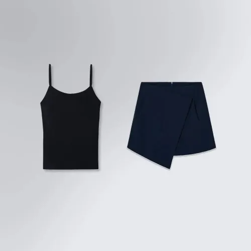 Kit Presente Casual Feminino The Perfect Top e Saia Mini Alfaiataria