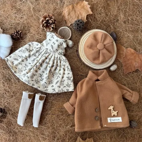 Roupas de boneca BJD 30cm vestido de inverno em escala 1/6 e acessórios de chapéu fofos para roupa de presente de menina