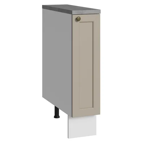Balcão Porta-Temperos 20 cm 1 Porta (Com Tampo) Branco/Crema Vik Madesa