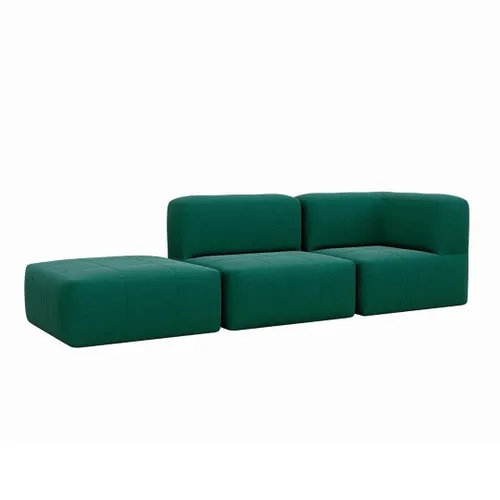 Lounge 3 Puffs Modulares com Canto e Apoio