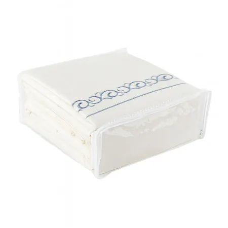 Kit 5 Saco Embalagem Organizador 30x30x12 Pvc Transparente com Zíper Guarda-Roupa
