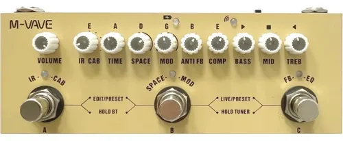 Pedal de efeito M-Vave Cube-Baby AC creme