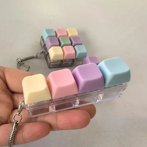 1/4/5/9 botão teclado fidget clicker teclado mecânico fidget chaveiro para presentes para passar o tempo chato (sem luz led)