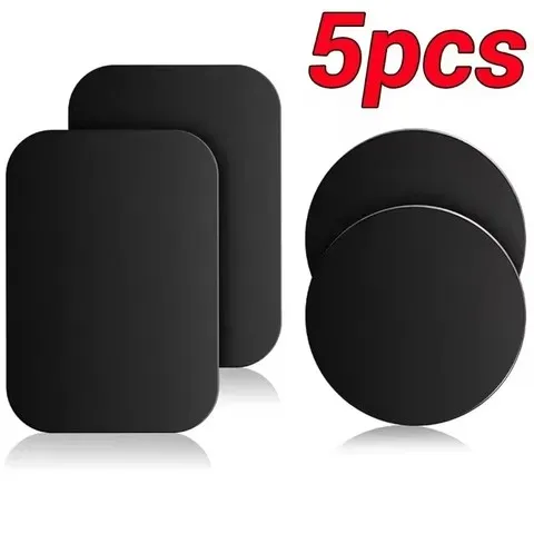1/3/5 Peças de Disco de Metal para Suporte Magnético de Telefone para Carro, Adesivos de Chapa de Ferro Redonda, Acessórios para Suporte Magnético de Telefone para Carro