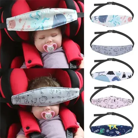 Suporte de Cabeça para Cadeirinha de Carro Infantil, Cinto de Fixação Ajustável para Meninos e Meninas, Posicionador de Sono, Almofada de Segurança para Bebês, Protetor de Cabeça para Recém-Nascidos