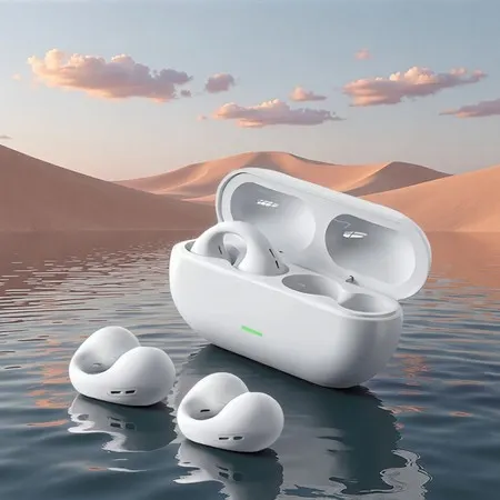  Fone de Ouvido Bluetooth E91 5.3 sem Fio Condução Aérea Clipe Orelha Música Cancelamento de Ruído Chamada HD Esportes