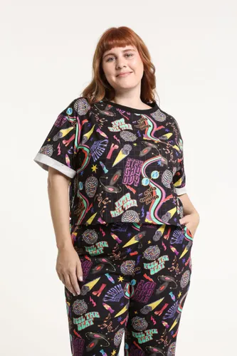 Camiseta Oversized Estampa Disco