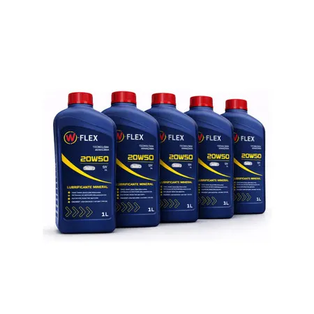 Kit Troca 5 Óleos Motor Carro 20w50 Sl 1l W-flex