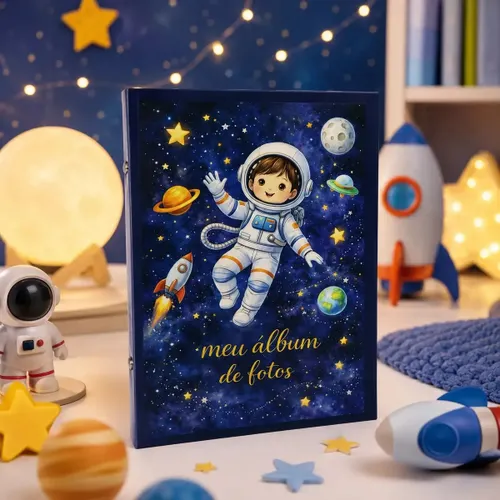 Álbum 15x21/100 Fotos,modelos Infantil Lindos Pra Suas Fotos Astronauta Infantil