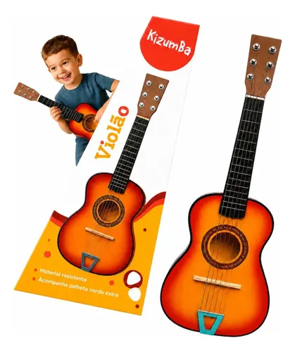 Mini Violão Semi Profissional para Crianças Infantil Corda em Aço Acústico Instrumento Musical Kizumba