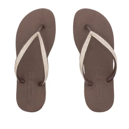 Chinelo Gabriela Strass Marrom