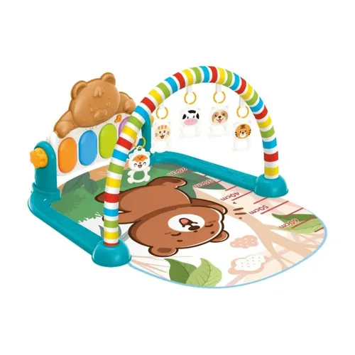 Tapete de Atividades Bebê Piano Musical com 5 Brinquedos Interativos Happy Maxi Baby - Verde