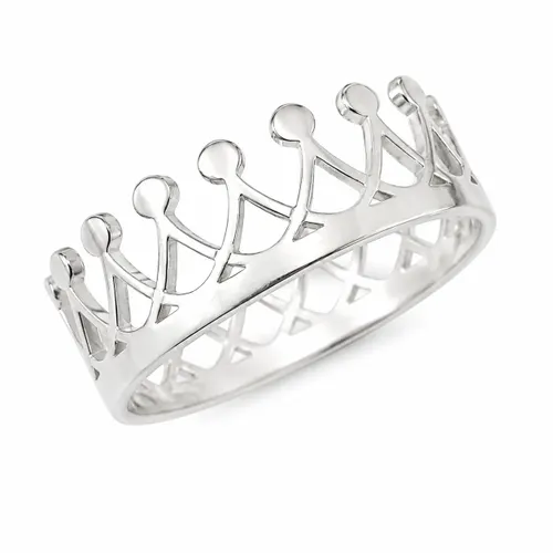 Anel Coroa 8 mm em Prata 925