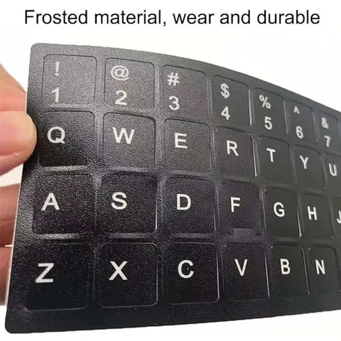 Adesivo de teclado espanhol resistente ao desgaste - Substituição de letras - Adequado para laptops e computadores de mesa