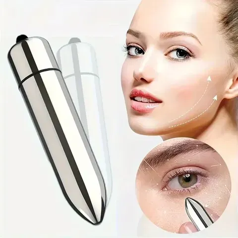 1pc mini massageador vibratório tratamento de massagem facial e ocular promove absorção de loção portátil para casa e viagens ferramenta de beleza