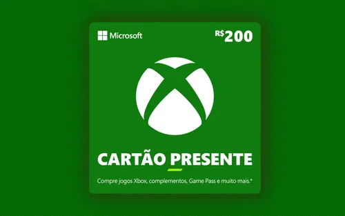 R$ 200 Gift Card Xbox - Cartão Presente Digital