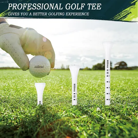50 peças camisetas de golfe de madeira premium com marcadores de altura-design antiderrapante para posição perfeita da bola acessórios de golfe duráveis