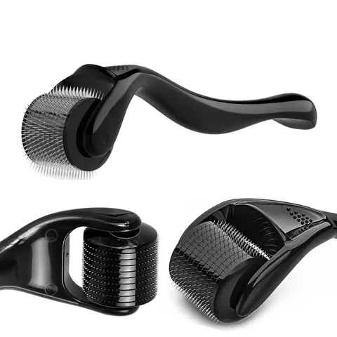 Derma Roller DRS 540 para Cuidados Faciais, Dermaroller de Titânio com Microagulhas para Crescimento Capilar, Crescimento de Barba e Beleza Facial