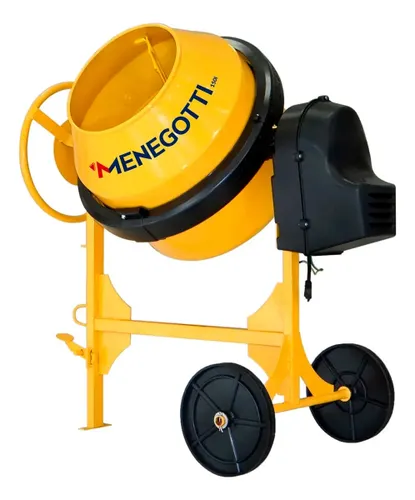 Betoneira Monofásica 1/2cv Menegotti MENEGOTTI-4001169KIT Cor Amarelo