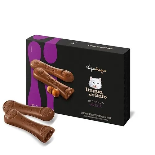 Língua de Gato Recheado Avelã 85G