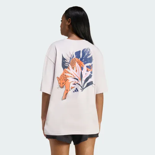 Camiseta Oversized Estampa Animal Mulher adidas