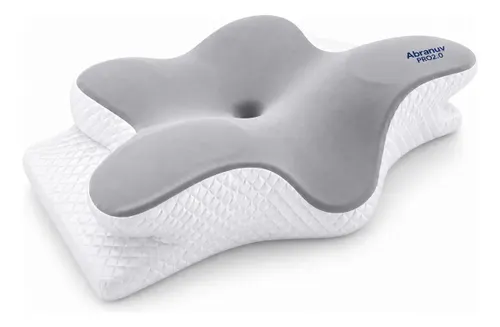Travesseiro Cervical Ergonômico em Espuma Viscoelástica para Dormir S-5431 VT Abranuv
