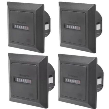 Kit C/ 4 Contador de Horas Horimetro | 220-240 V/50 Hz Ac Preto