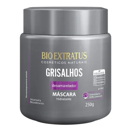 Máscara Capilar Desamarelador Grisalhos Bio Extratus Grisalhos 250g